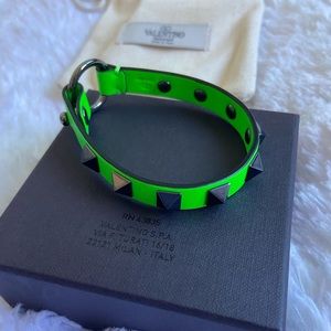 Valentino Garavani Leather Rockstud Bracelet